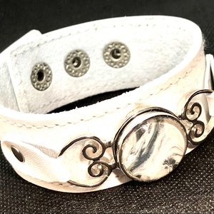 Leather snap bracelet Handmade 20mm snap SB20